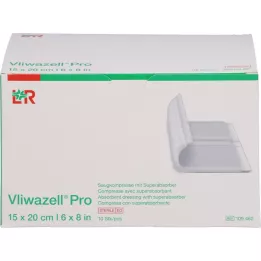 VLIWAZELL Pro superabsorpční komprese sterilní 15x20 cm, 10 ks