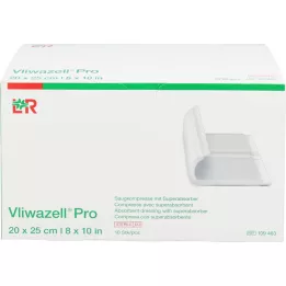VLIWAZELL Pro superabsorb.komp.steril 20x25 cm, 10 ks