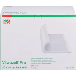 VLIWAZELL Pro superabsorpční komprese sterilní 20x40 cm, 10 ks