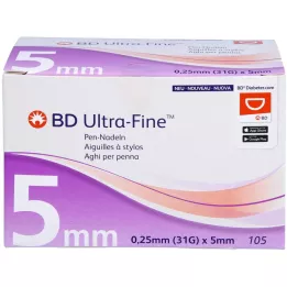 BD ULTRA-FINE Jehly do per 5 mm 31 G 0,25 mm, 105 ks