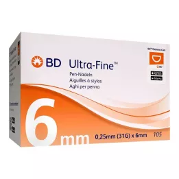 BD ULTRA-FINE Jehly do per 6 mm 31 G 0,25 mm, 105 ks