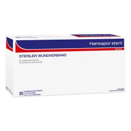 Hansapor sterilní obvaz na rány 10x20 cm (25 kusů)