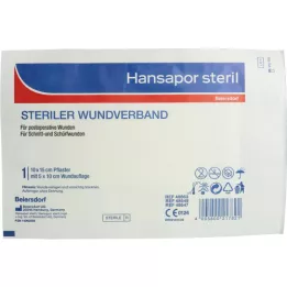 HANSAPOR Asociace sterilových ran 10x15 cm, 1 ks