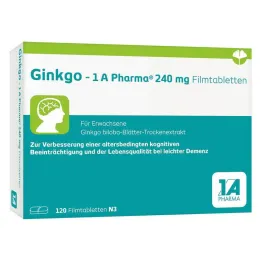 Ginkgo – 1 A Pharma® 240 mg potahované tablety, 120 ks