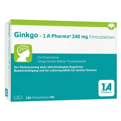 Ginkgo – 1 A Pharma® 240 mg potahované tablety, 120 ks