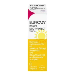EUNOVA DuoProtect D3+K2 1000 IU/50 μg kapky, 11,5 ml