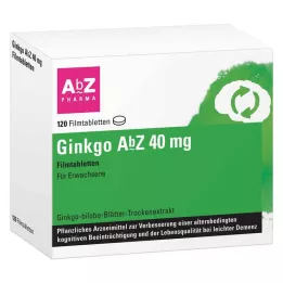 GINKGO AbZ 40 mg potahované tablety, 120 ks