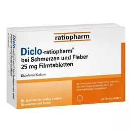 DICLO-RATIOPHARM na bolest a horečku 25 mg FTA, 20 ks