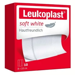 LEUKOPLAST měkká bílá omítka 8x10 cm, 10 ks