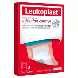 LEUKOPLAST Leukomed Sorbact sterilní 5x7,2 cm, 3 ks