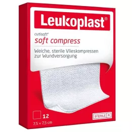 LEUKOPLAST Cutisoft Vlieskompr. 7,5x7,5 cm sterilní, 12 ks