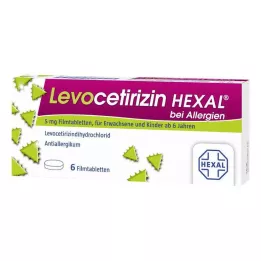 LEVOCETIRIZIN HEXAL na alergie 5 mg potahované tablety, 6 ks