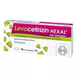 LEVOCETIRIZIN HEXAL na alergie 5 mg potahované tablety, 18 ks