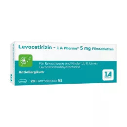 LEVOCETIRIZIN-1A Pharma 5 mg potahované tablety, 20 ks