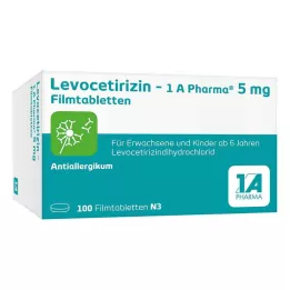 LEVOCETIRIZIN-1A Pharma 5 mg potahované tablety, 100 ks