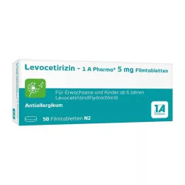 LEVOCETIRIZIN-1A Pharma 5 mg potahované tablety, 50 ks