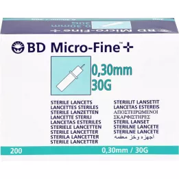 BD Micro-Fine + Lancety 30 g 0,30 mm, 200 ks