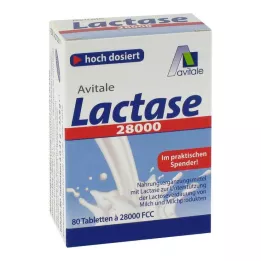LACTASE 28 000 FCC tablet v dávkovači, 80 ks