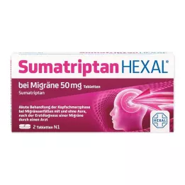 SUMATRIPTAN HEXAL na migrénu 50 mg tablety, 2 ks