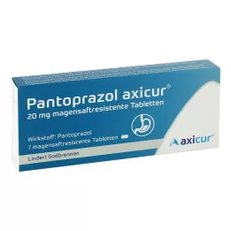 PANTOPRAZOL axicur 20 mg enterosolventní tablety, 7 ks