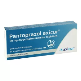 PANTOPRAZOL axicur 20 mg enterosolventní tablety, 14 ks