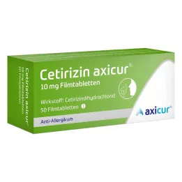 CETIRIZIN axicur 10 mg potahované tablety, 50 ks