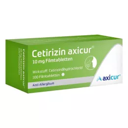 CETIRIZIN axicur 10 mg potahované tablety, 100 ks