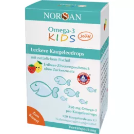 NORSAN Omega-3 Kids Jelly Dragees Storage Pack, 120 ks