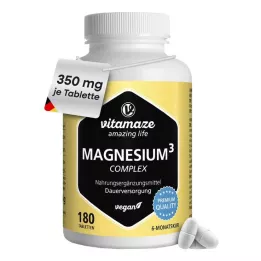 MAGNESIUM 350 mg komplexní citrát/oxid/uhlík.vegan, 180 ks
