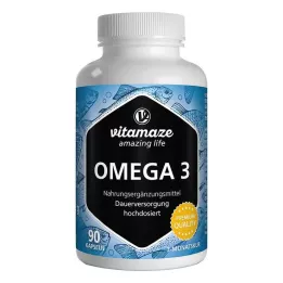 OMEGA-3 1000 mg EPA 400/DHA 300 kapslí s vysokou dávkou, 90 ks