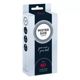 MISTER Velikost 60 kondomů, 10 kusů