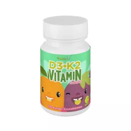 VITAMIN D3+K2 Dětské žvýkací tablety veganské, 120 ks