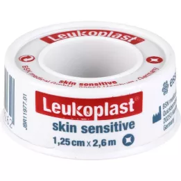 LEUKOPLAST Skin Sensitive 1,25 cm x 2,6 m s ochranným kroužkem, 1 ks