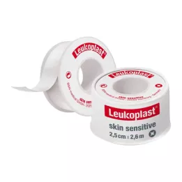 LEUKOPLAST Skin Sensitive 2,5 cm x 2,6 m s ochranným obvazem, 1 kus