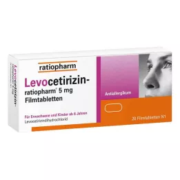 LEVOCETIRIZIN-ratiopharm 5 mg potahované tablety, 20 ks
