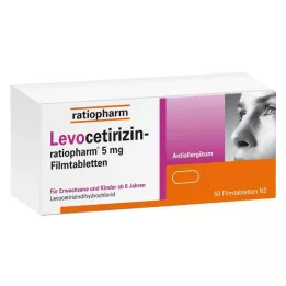 LEVOCETIRIZIN-ratiopharm 5 mg potahované tablety, 50 ks