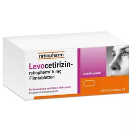 LEVOCETIRIZIN-ratiopharm 5 mg potahované tablety, 100 ks
