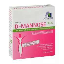 D-MANNOSE PLUS 2000 mg Tyčinky s vitamíny a minerály, 15X2,47 g