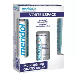 MERIDOL zubní pasta Value Pack + 100ml kondicionér, 2X75ml