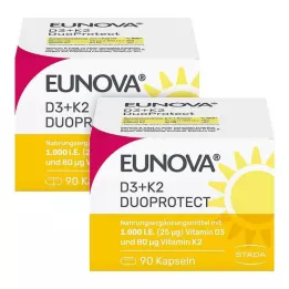 EUNOVA DuoProtect D3+K2 1 000 IU/80 μg kapsle combo, 2x90 ks