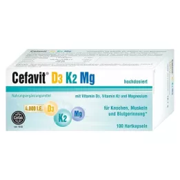 CEFAVIT D3 K2 mg 4000 tj. Tvrdé kapsle, 100 ks
