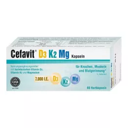 CEFAVIT D3 K2 Mg 7 000 IU tvrdé tobolky, 60 ks