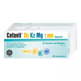 CEFAVIT D3 K2 Mg 7 000 IU tvrdé tobolky, 100 ks