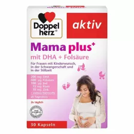 DOPPELHERZ Mama plus s DHA+ kapsle s kyselinou listovou, 30 ks