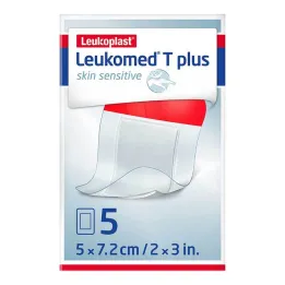 Leukomed® T plus skin sensitive 5x7,2 cm, 5 ks