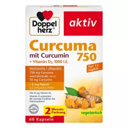 DOPPELHERZ Curcuma 750 kapslí, 60 kusů