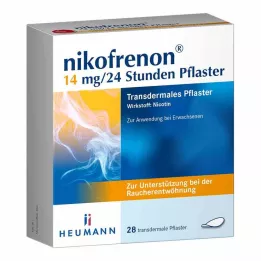 NIKOFRENON 14 mg/24 hodin transdermální náplast, 28 ks