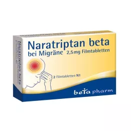 NARATRIPTAN beta na migrénu 2,5 mg potahované tablety, 2 ks