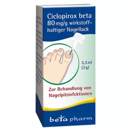 CICLOPIROX beta 80 mg/g aktivní složka lak na nehty, 3,3 ml