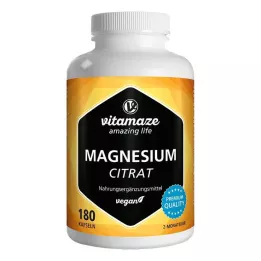 MAGNESIUMCITRAT 360 mg veganské kapsle, 180 ks